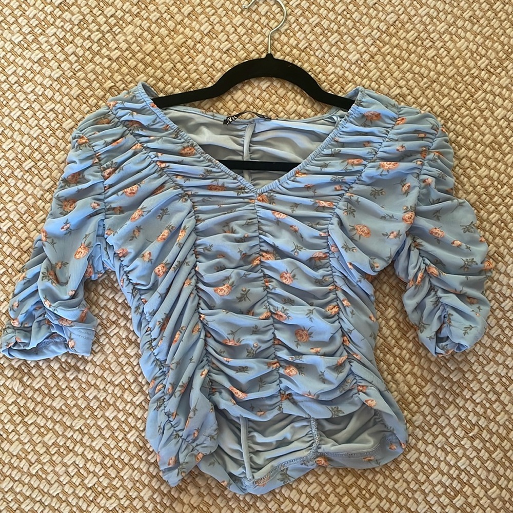 Zara size medium floral shirt